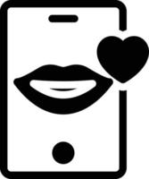 illustration vectorielle de baiser mobile sur fond.symboles de qualité premium.icônes vectorielles pour le concept et la conception graphique. vecteur