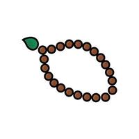 vecteur d'icône de perle islamique. la religion. style d'icône de ligne remplie. conception illustration moderne modifiable