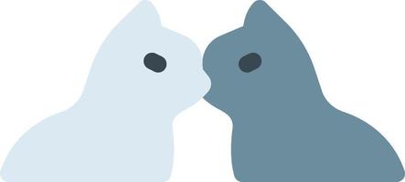 les chats s'embrassent illustration vectorielle sur un fond. symboles de qualité premium. icônes vectorielles pour le concept et la conception graphique. vecteur