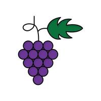 vecteur d'icône de vin. fruits, végétarien. style d'icône de ligne remplie. conception simple modifiable. conception simple illustration
