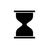 icône de sablier. style d'icône solide. adapté au symbole de l'entreprise, au temps. conception simple modifiable. vecteur de modèle de conception