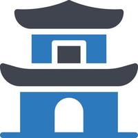 illustration vectorielle de pagode sur fond.symboles de qualité premium.icônes vectorielles pour le concept et la conception graphique. vecteur