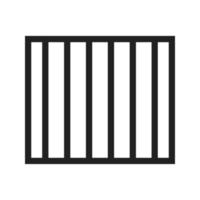 icône de ligne de prison vecteur