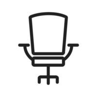 icône de ligne de chaise de bureau vecteur