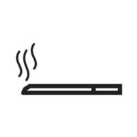 icône de la ligne de cigarettes vecteur