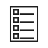 icône de la ligne de la liste des tâches vecteur