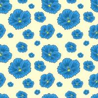 lin linum fleurs bleues. modèle sans couture. illustration vectorielle. vecteur