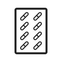 icône de ligne de capsules vecteur
