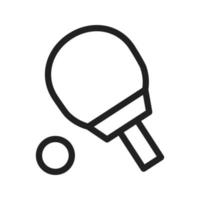 icône de ligne de tennis de table vecteur