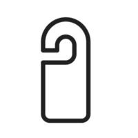icône de ligne d'affichette de porte vecteur
