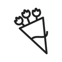 icône de ligne de bouquet vecteur