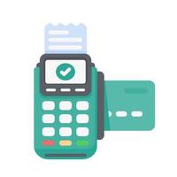machine à glisser la carte de crédit pour le paiement en ligne vecteur