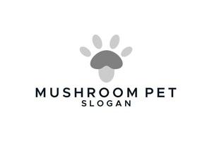 champignons et pattes de chien vecteur