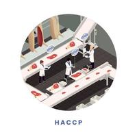 concept de sécurité alimentaire haccp vecteur