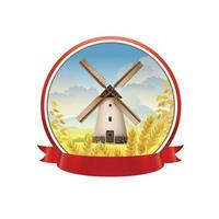 conception réaliste de l'emblème du moulin à vent