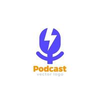 création de logo de podcast avec un micro vecteur