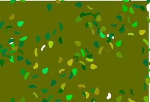 texture vectorielle vert clair et jaune avec des formes aléatoires. vecteur
