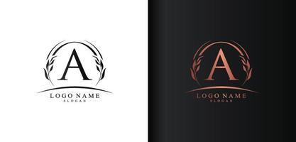 lettre abstraite une conception de logo, logo de lettre de style de luxe, texte une conception de vecteur d'icône