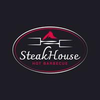 logo du restaurant de steak. conception de symbole de restaurant barbecue vecteur