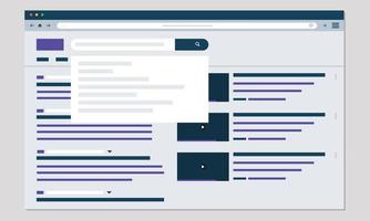 résultat de la recherche avec la maquette du site Web de la boîte à suggestions vecteur