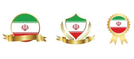 icône du drapeau iranien. jeu d'icônes Web. collection d'icônes à plat. illustration vectorielle simple. vecteur