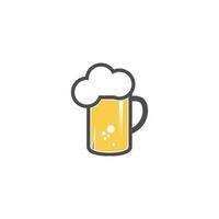 bière icône logo design illustration modèle vecteur