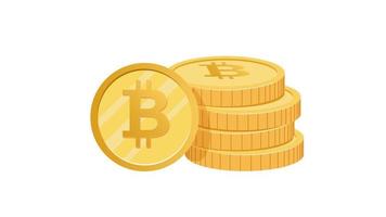 illustration vectorielle de bitcoins. illustration de concept de monnaie électronique. vecteur