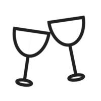 icône de ligne de boissons vecteur