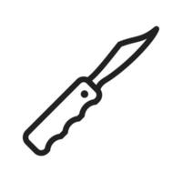 icône de ligne de couteau de poche vecteur