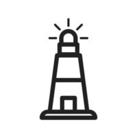 icône de ligne de phare vecteur