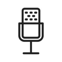 microphone i ligne icône vecteur
