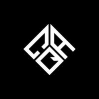 création de logo de lettre cqa sur fond noir. concept de logo de lettre initiales créatives cqa. conception de lettre cqa. vecteur