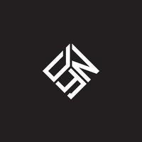 création de logo de lettre dyn sur fond noir. concept de logo de lettre initiales créatives dyn. conception de lettre dyn. vecteur