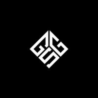 création de logo de lettre gsg sur fond noir. concept de logo de lettre initiales créatives gsg. conception de lettre gsg. vecteur