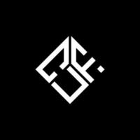 création de logo de lettre cuf sur fond noir. concept de logo de lettre initiales créatives cuf. conception de lettre cuf. vecteur