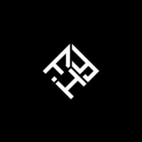 création de logo de lettre fhy sur fond noir. fhy concept de logo de lettre initiales créatives. conception de lettre fhy. vecteur