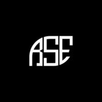 création de logo de lettre rse sur fond noir. concept de logo de lettre initiales créatives rse. conception de lettre rse. vecteur
