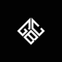 création de logo de lettre gbc sur fond noir. concept de logo de lettre initiales créatives gbc. conception de lettre gbc. vecteur