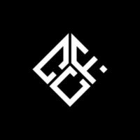 création de logo de lettre ccf sur fond noir. concept de logo de lettre initiales créatives ccf. conception de lettre ccf. vecteur