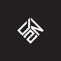 création de logo de lettre dzn sur fond noir. concept de logo de lettre initiales créatives dzn. conception de lettre dzn. vecteur