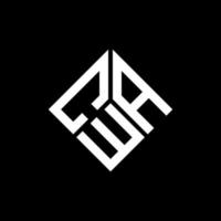 création de logo de lettre cwa sur fond noir. concept de logo de lettre initiales créatives cwa. conception de lettre cwa. vecteur