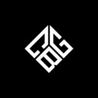 création de logo de lettre cbg sur fond noir. cbg creative initiales lettre logo concept. conception de lettre cbg. vecteur