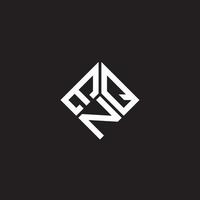 concept de logo de lettre initiales créatives enq. lettre enq design.enq lettre logo design sur fond noir. concept de logo de lettre initiales créatives enq. conception de lettre enq. vecteur