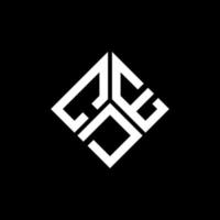 création de logo de lettre cde sur fond noir. concept de logo de lettre initiales créatives cde. conception de lettre cde. vecteur
