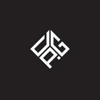 création de logo de lettre dpg sur fond noir. concept de logo de lettre initiales créatives dpg. conception de lettre dpg. vecteur