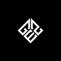 création de logo de lettre gez sur fond noir. concept de logo de lettre initiales créatives gez. conception de lettre gez. vecteur