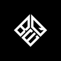 création de logo de lettre beq sur fond noir. beq creative initiales lettre logo concept. conception de lettre beq. vecteur