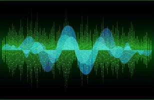 ondes sonores oscillant lumière sombre vecteur