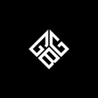création de logo de lettre gbg sur fond noir. concept de logo de lettre initiales créatives gbg. conception de lettre gbg. vecteur