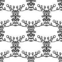 fond d'écran floral sans soudure. vecteur de doodle avec ornement floral. décor floral d'époque